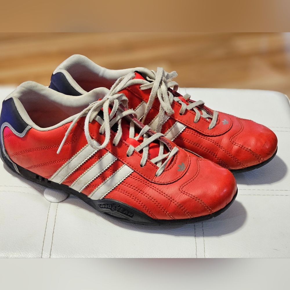 Vintage ADIDAS Tuscany GOODYEAR Red Driving Racing Shoes Sneakers Ladies Size 6